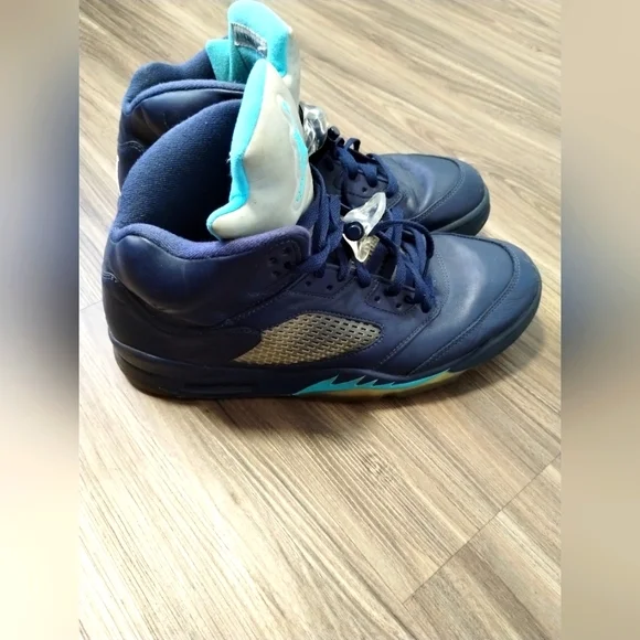Air Jordan 5 Retro GS Midnight Navy Blue Pre-Grape Size 12